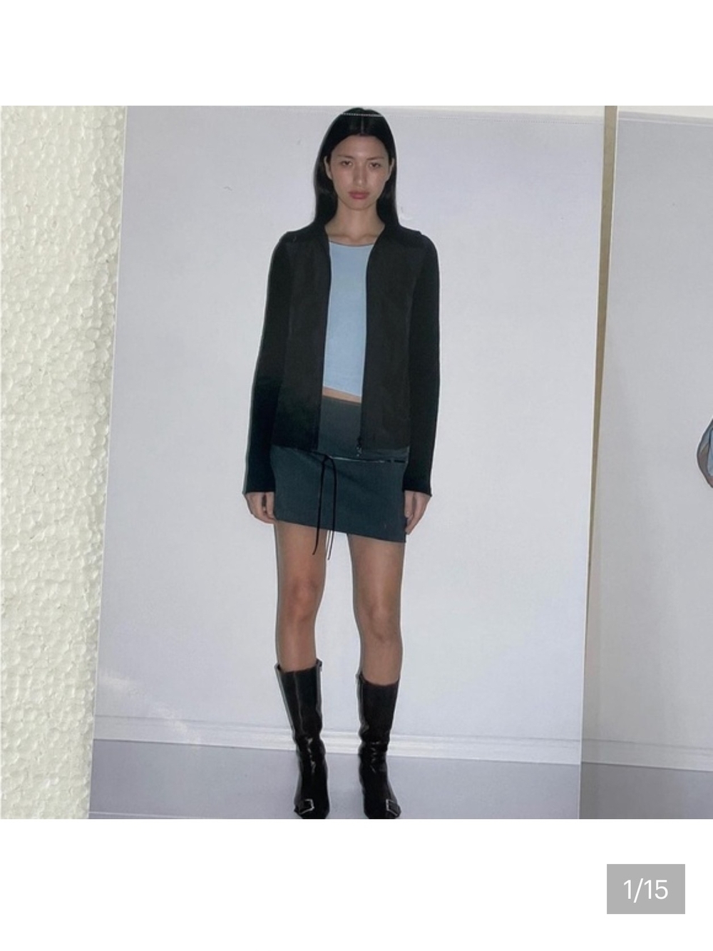 ISO Paloma Wool Black Zip-Front Jacket